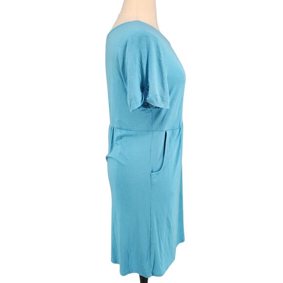 J. Jill Soft & Comfy Scoop-Neck Knit Dress - Island Blue - Size Large - Picture 6 of 7